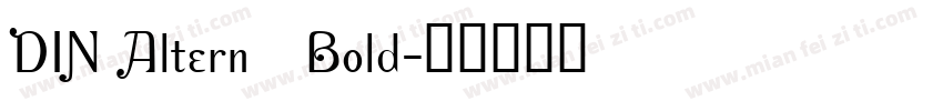 DIN Altern   Bold字体转换